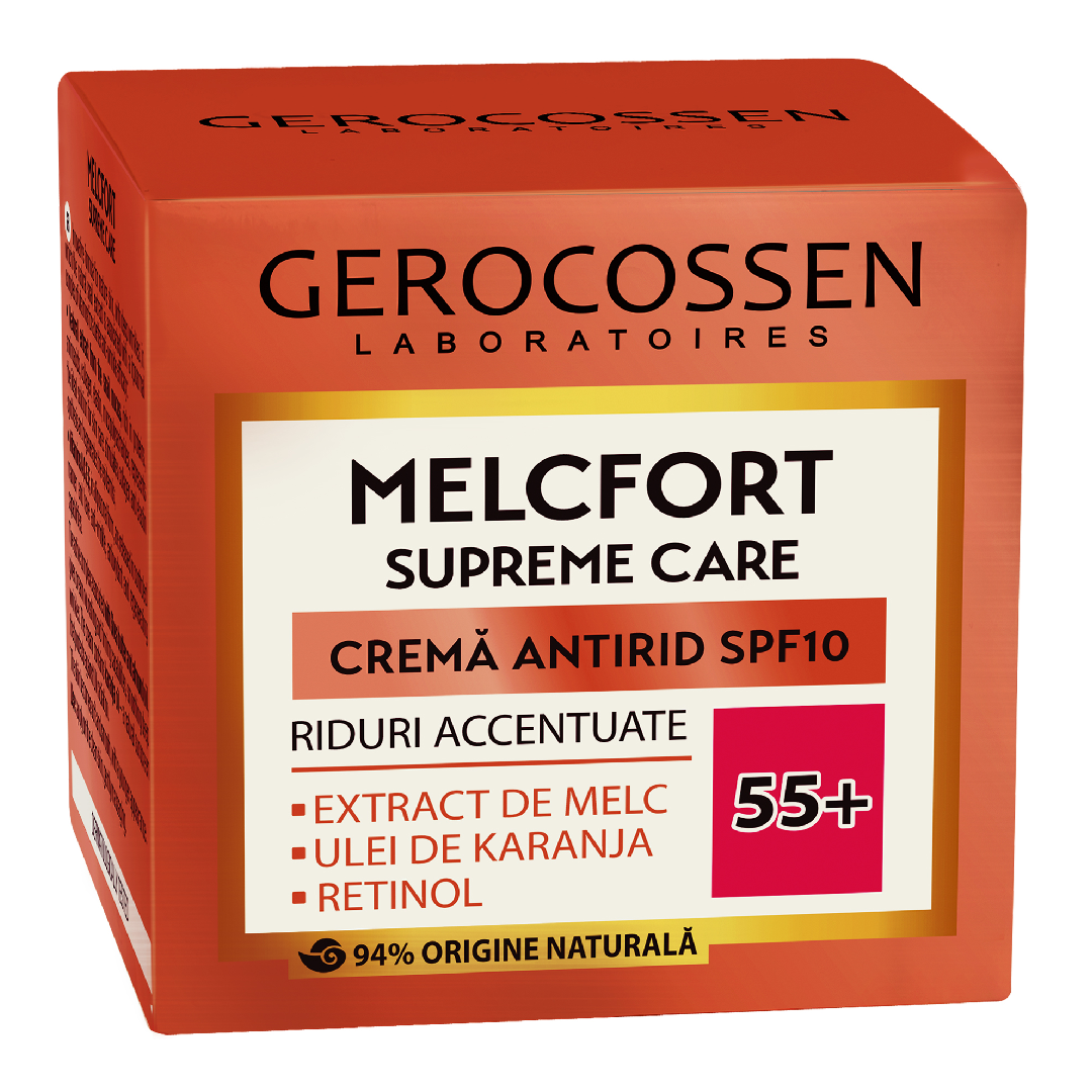 Crema antirid riduri accentuate 55+, SPF10, Melcfort, 50 ml, Gerocossen