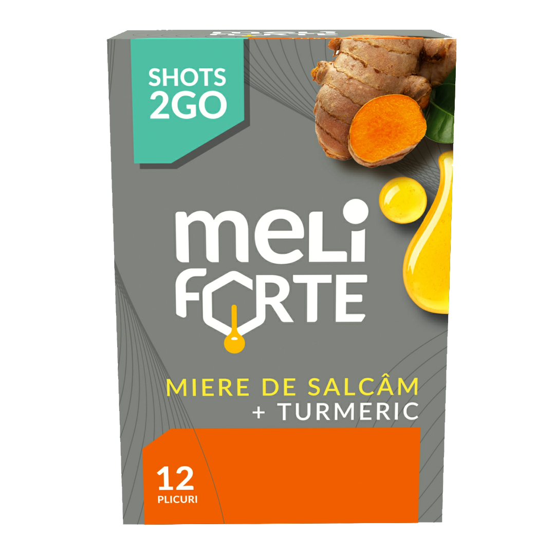 Miere de Salcam cu Turmeric, 12 plicuri, Meliforte