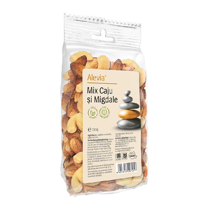 Mix caju si migdale, 130 g, Alevia