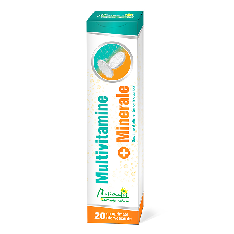 Multivitamine si minerale, 20 comprimate efervescente, Naturalis