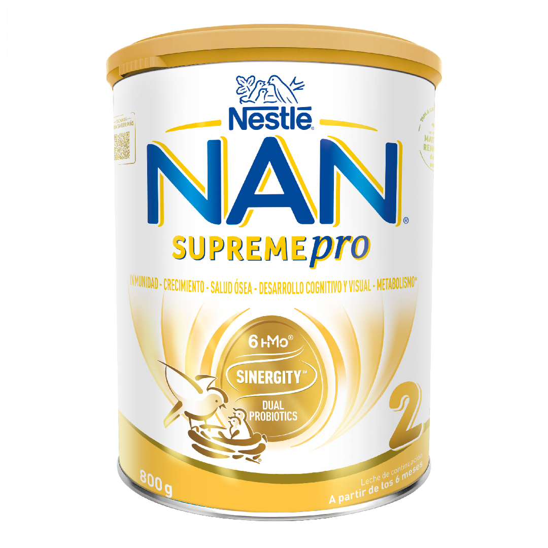 Formula de lapte praf Nan 2 Supreme Pro, +6 luni, 800 g, Nestle