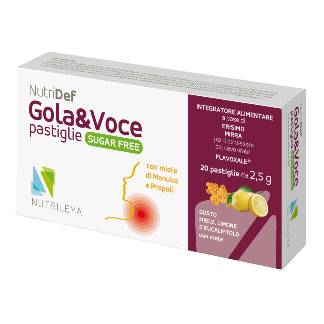 Gola&Voce lamaie si miere de Manuka fara zahar NutriDef, 20 dropsuri, Nutrileya