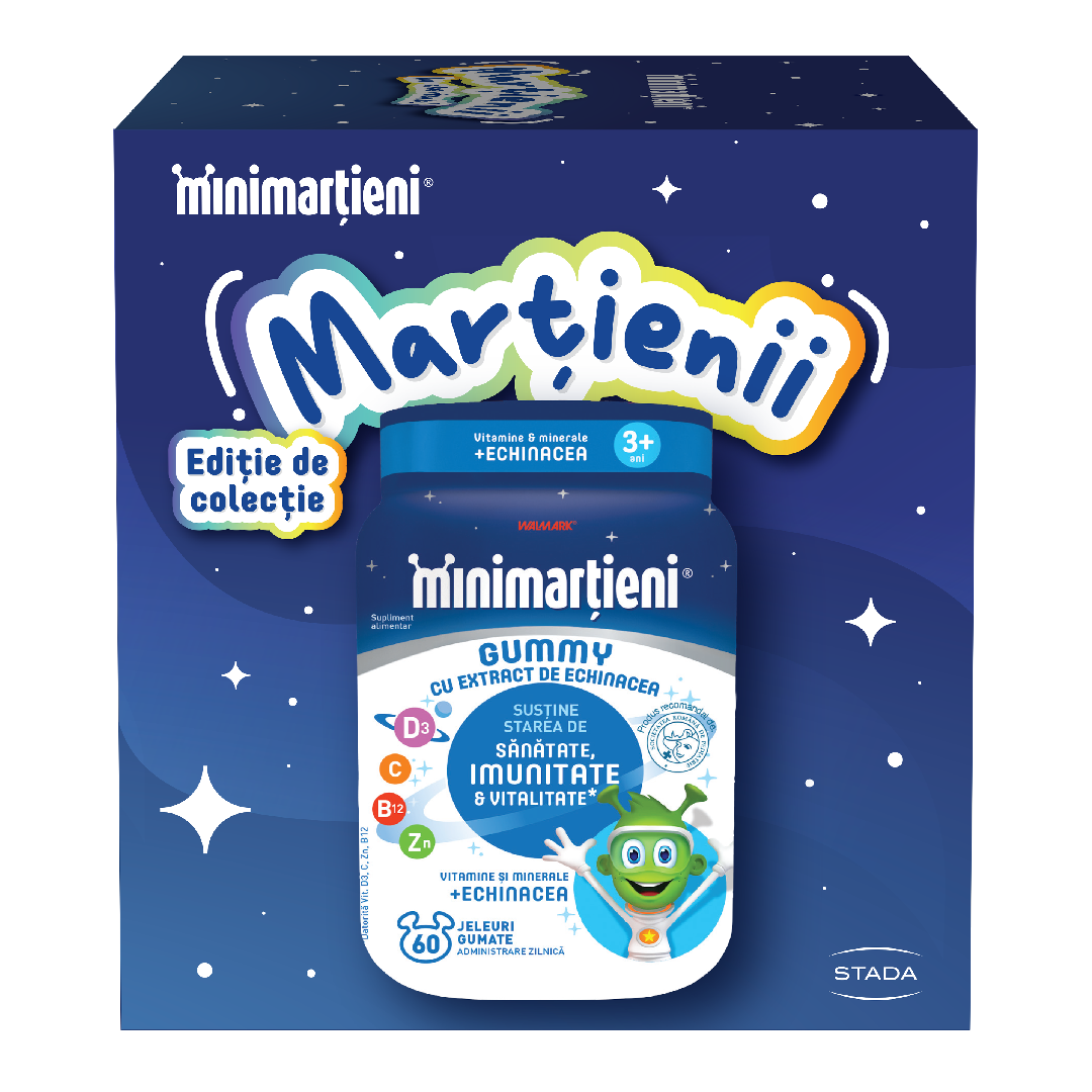 Minimartieni jeleuri cu Echinacea + breloc, 60 jeleuri, Walmark Stada