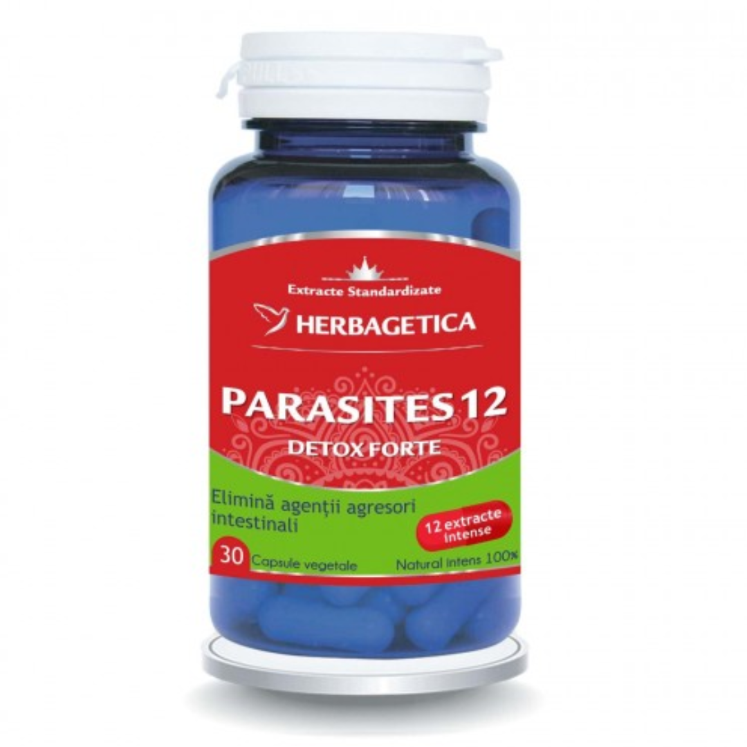 Parasites 12 detox forte, 30 capsule, Herbagetica