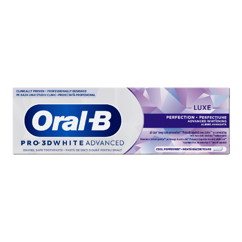 Pasta de dinti pentru albire Pro 3D White Advandced Luxe Perfection, 75 ml, Oral-B