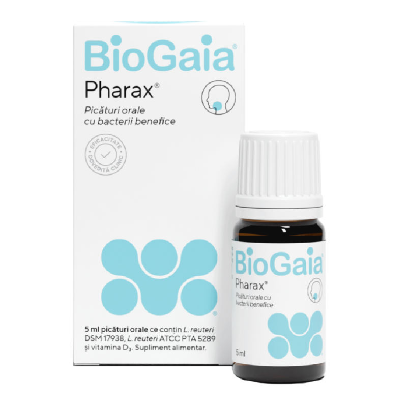 Picaturi orale probiotic Pharax D3 BioGaia, 5 ml, Ewopharma