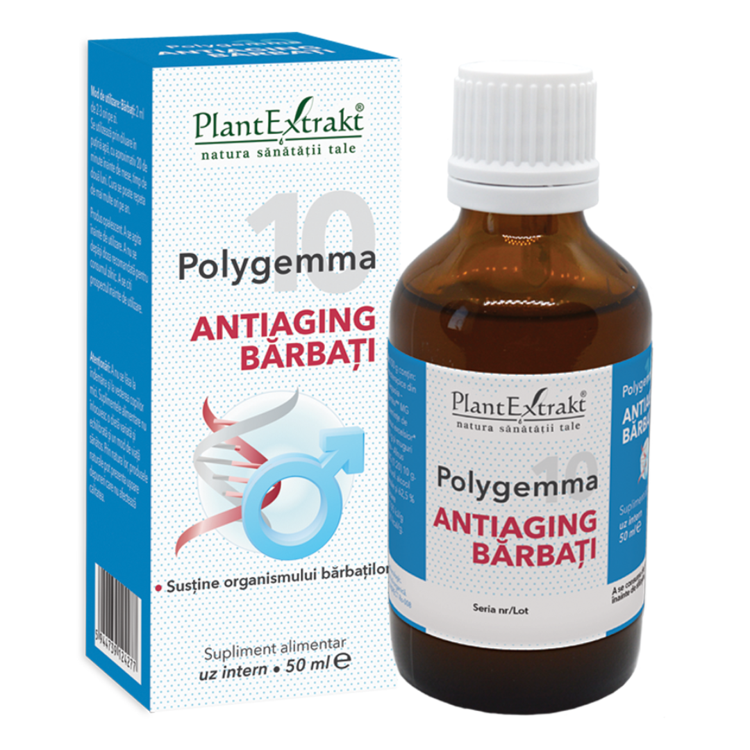 Polygemma 10, Antiaging barbati, 50 ml, Plant Extrakt