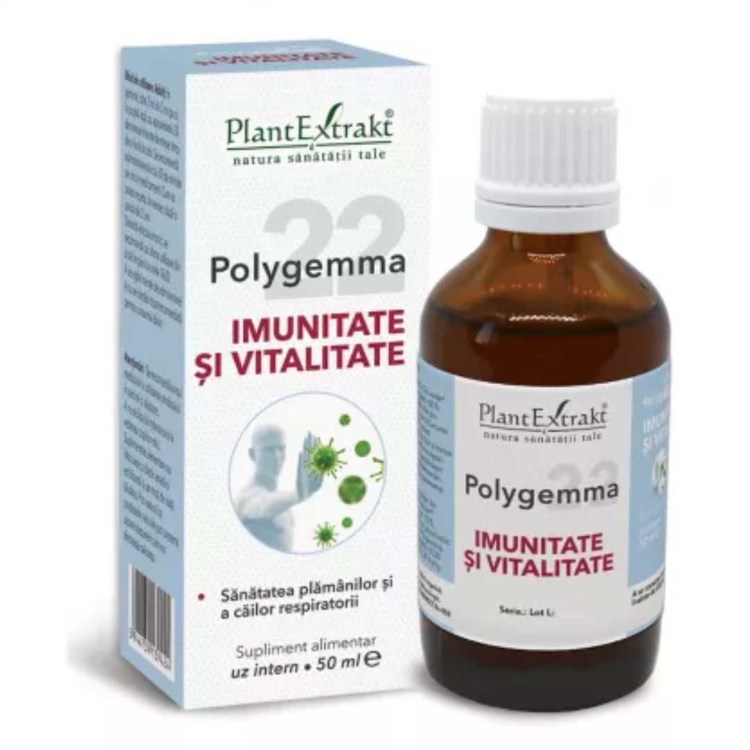 Polygemma 22, Imunitate si Vitalitate, 50 ml, Plant Extrakt