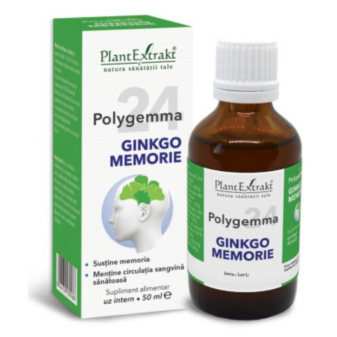 Polygemma 24 Ginkgo Memorie, 50 ml, Plant Extrakt