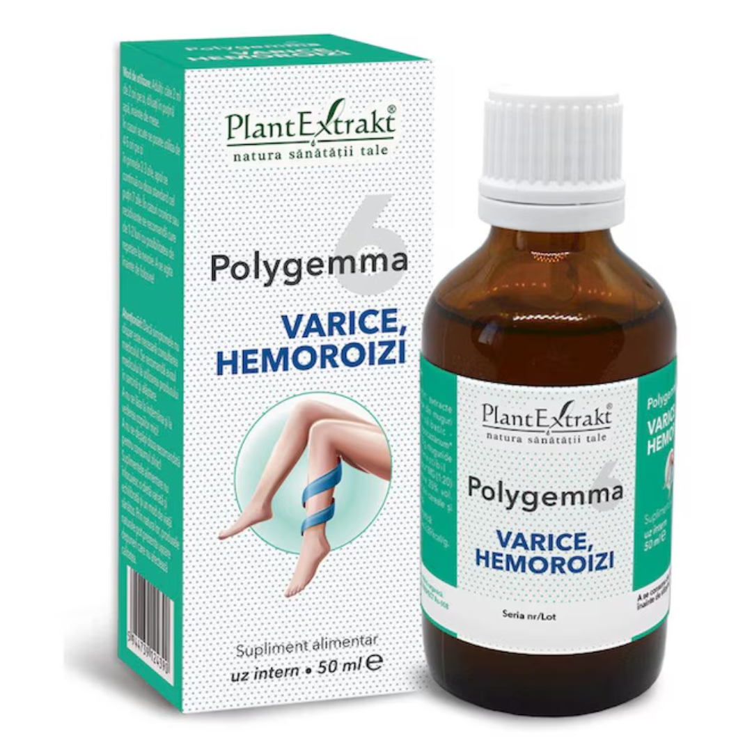 Polygemma 6 Varice si Hemoroizi, 50 ml, Plant Extrakt