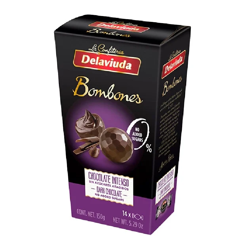 Praline ciocolata neagra, 150g, Delaviuda