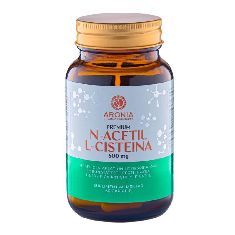 Premium N-Acetil L-Cisteină, 60 capsule, Aronia Charlottenburg