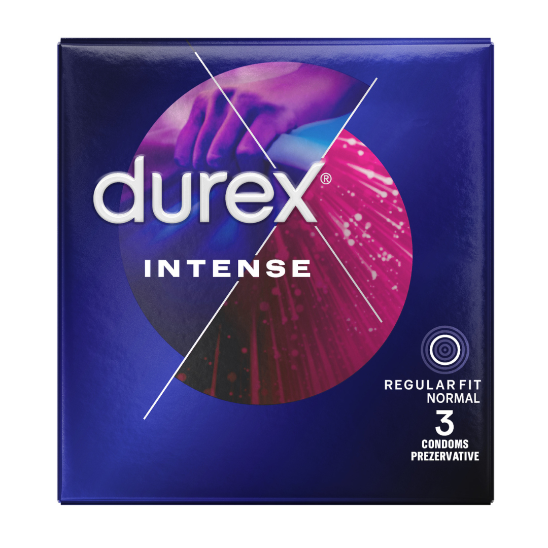 Prezervative Intense Orgasmic, 3 bucati, Durex