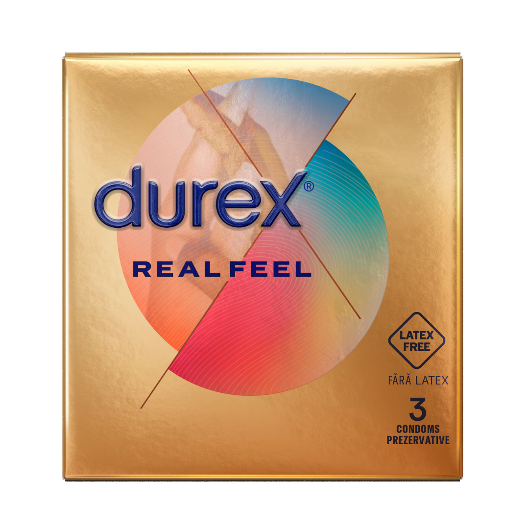 Prezervative Real Feel, 3 bucati, Durex