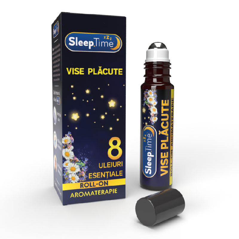 Roll-on aromaterapie SleepTime Vise placute, 10 ml, Justin Pharma