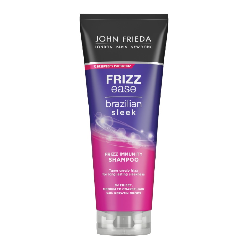 Sampon pentru netezirea firelor rebele Frizz Ease Brazilian Sleek, 250 ml, John Frieda