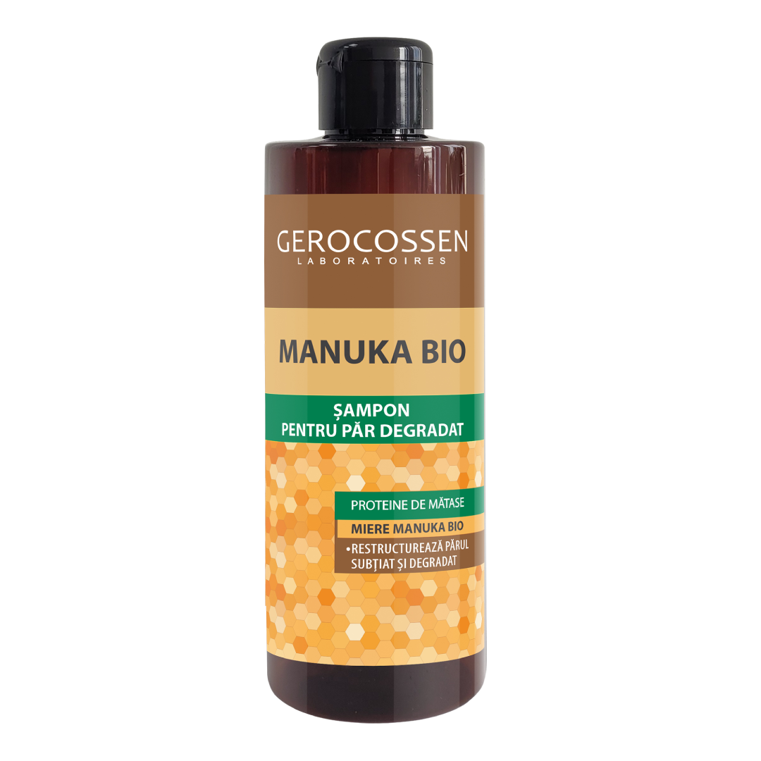 Sampon pentru par degradat Manuka Bio, 400 ml, Gerocossen