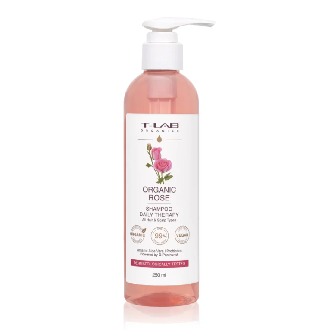 Sampon uz zilnic Rose, 250ml, T-LAB Organic 