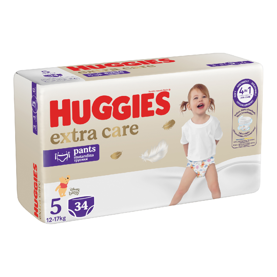Scutece chilotel Extra Care Pants Nr.5, 12-17 kg, 34 bucati, Huggies