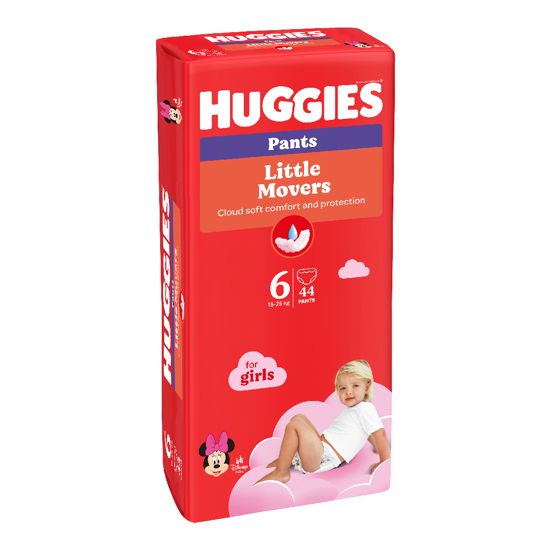 Scutece chilotel, Fetite, Marimea 6, 15-25 kg, 44 bucati, Huggies