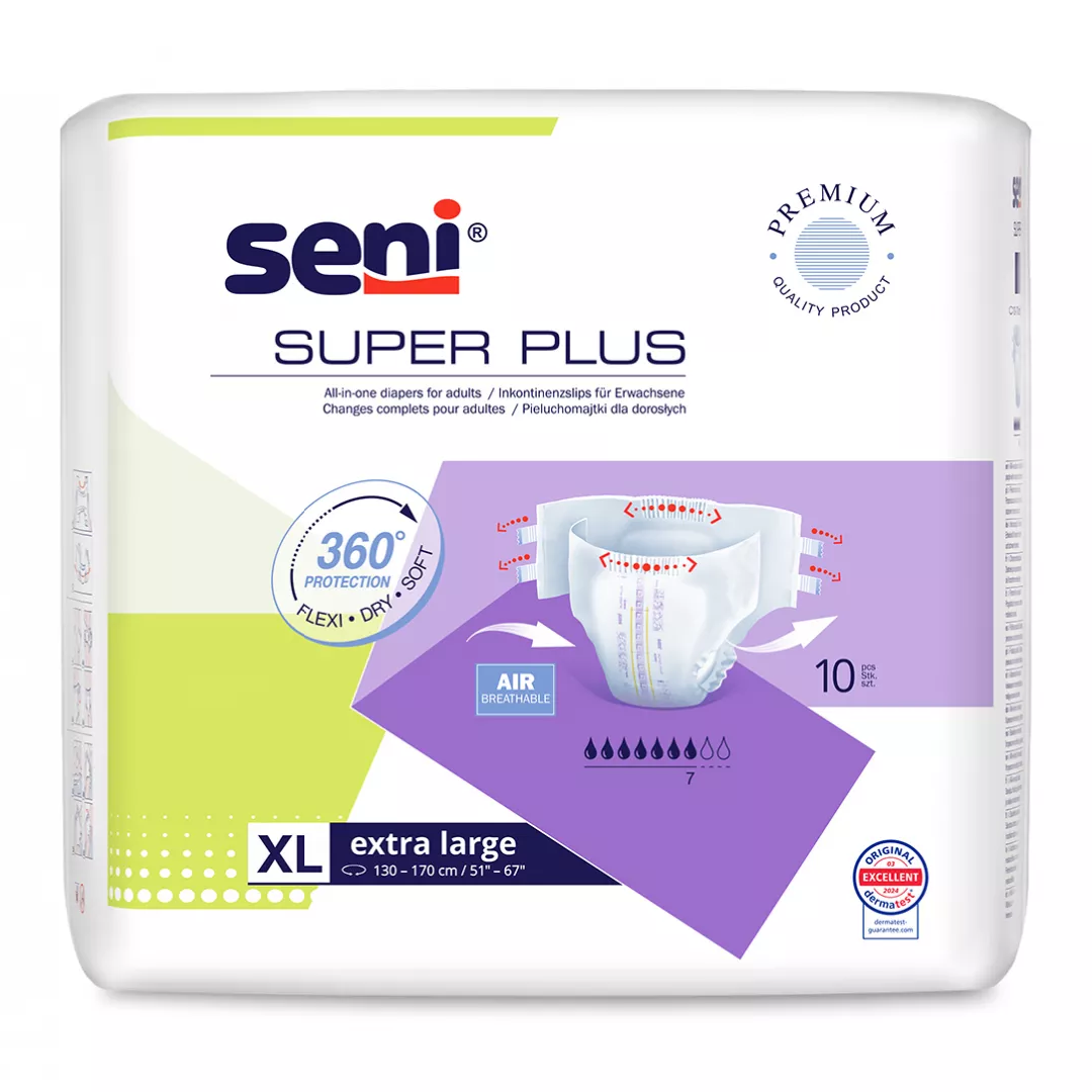 Scutece Super Plus Extra Large, 10 bucati, Seni