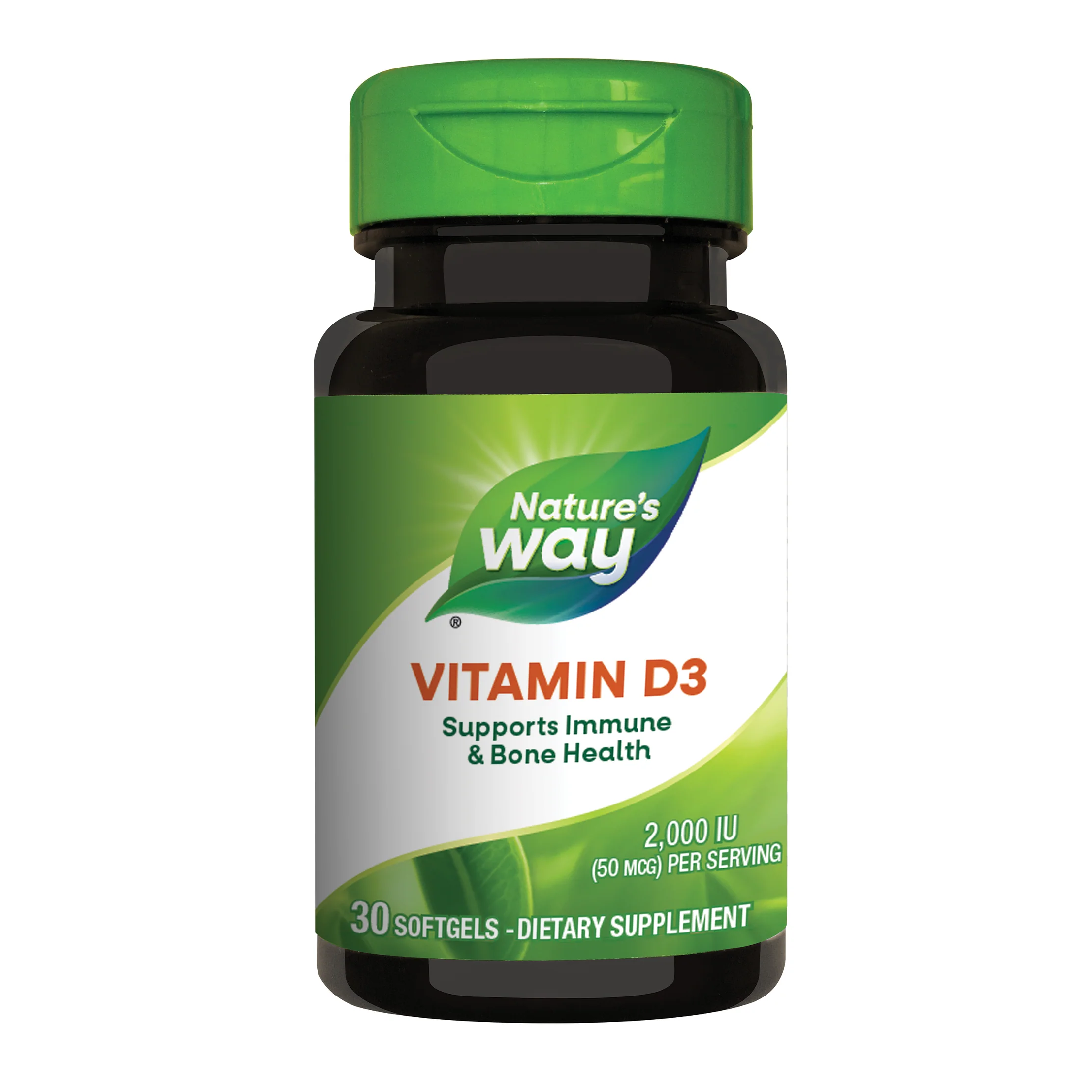 Vitamina D3 Nature\'s Way, 2000 UI, 30 capsule, Secom