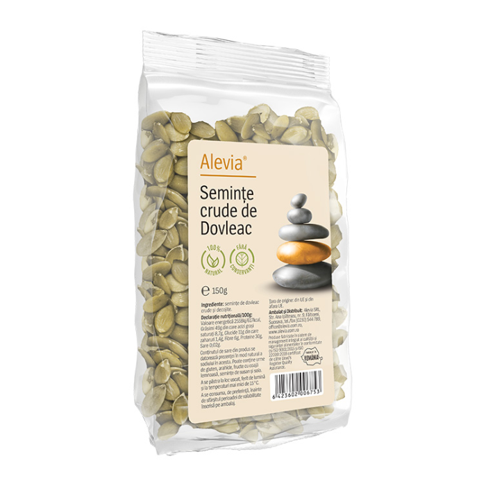 Seminte de dovleac miez, 150 g, Alevia