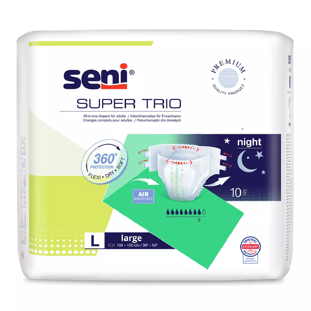 Scutece Super Trio Large, 10 bucati, Seni