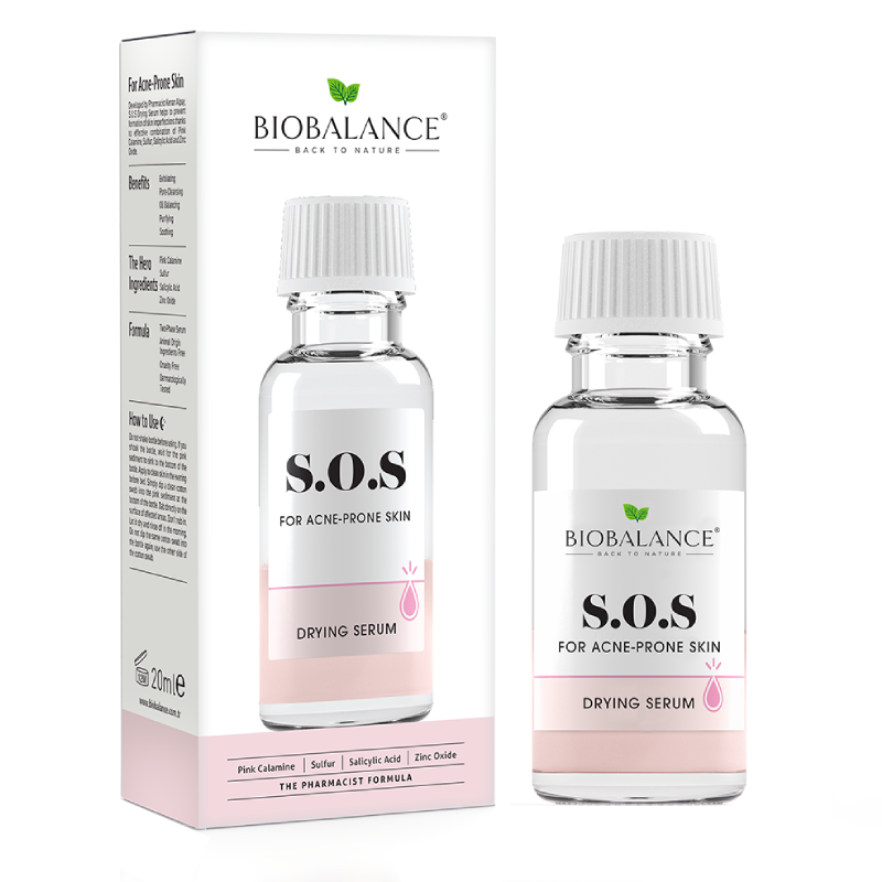 Ser pentru uscarea acneei S.O.S. Drying Serum, 20 ml, Bio Balance