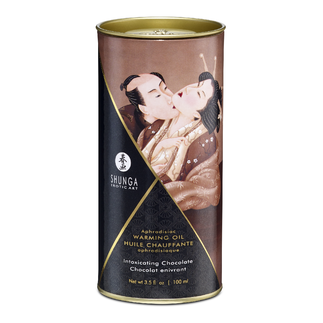 Ulei de masaj cu efect de incalzire Chocolate, 100ml, Shunga Erotic Art