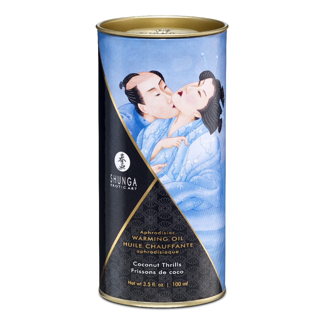 Ulei de masaj cu efect de incalzire Coconut, 100ml, Shunga Erotic Art