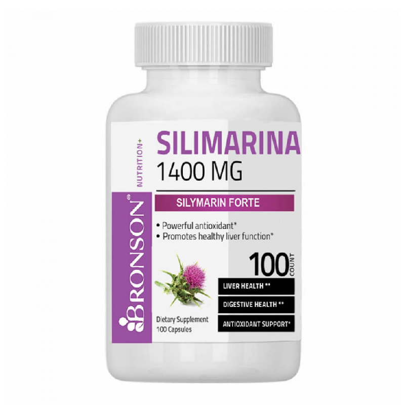 silimarina milk thistle 1000 mg pret farmacia tei Silimarina Milk Thistle 1400 mg, 100 capsule, Bronson Laboratories