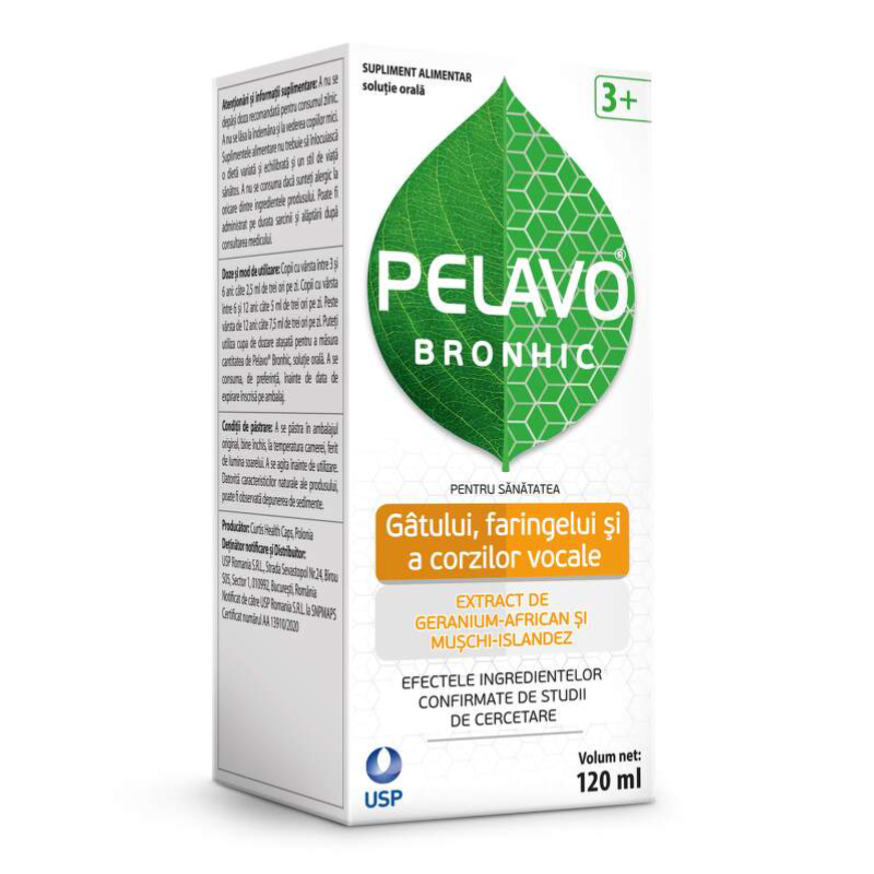 Solutie orala Pelavo Bronhic, 120 ml, USP Romania