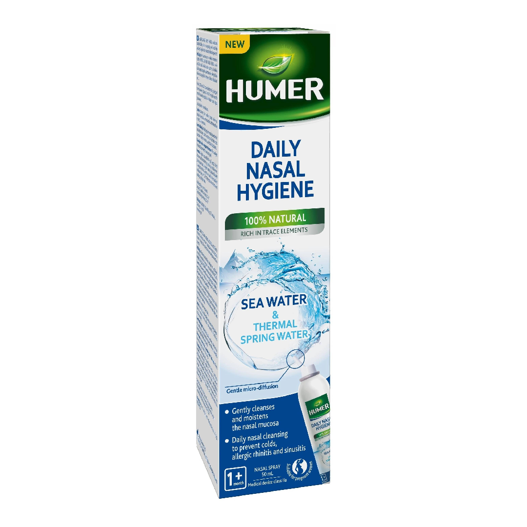 Spray cu apa termala pentru igiena zilnica a nasului, 50 ml, Humer