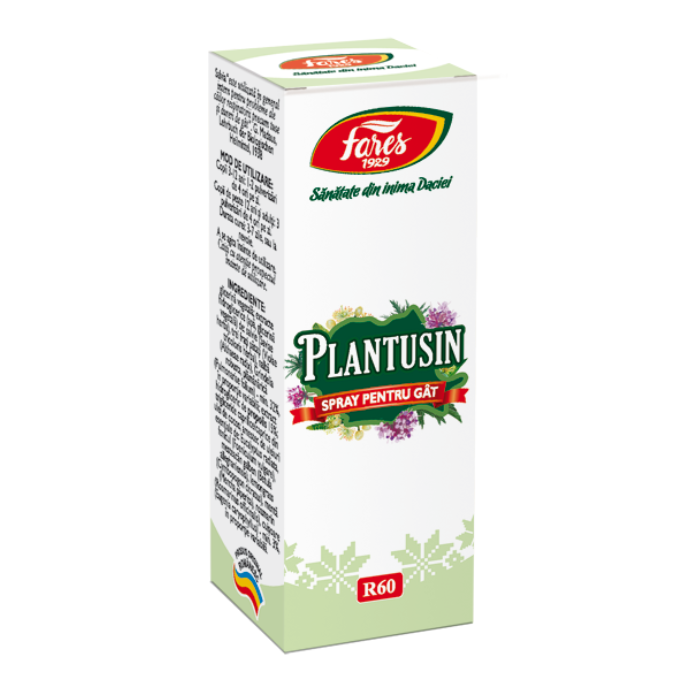 Spray pentru gat Plantusin, 20ml, Fares