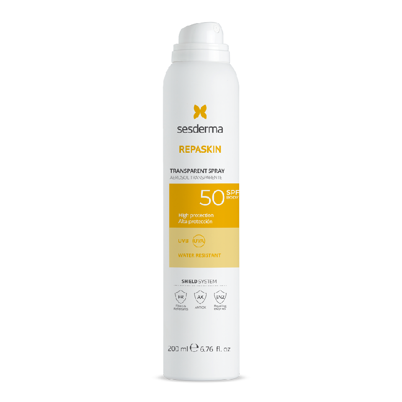 Spray transparent pentru corp SPF50 Repaskin, 200 ml, Sesderma