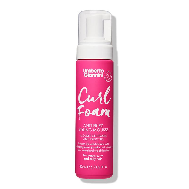 Spuma modelatoare anti-frizz pentru par cret, Curl Foam, 200 ml, Umberto Giannini