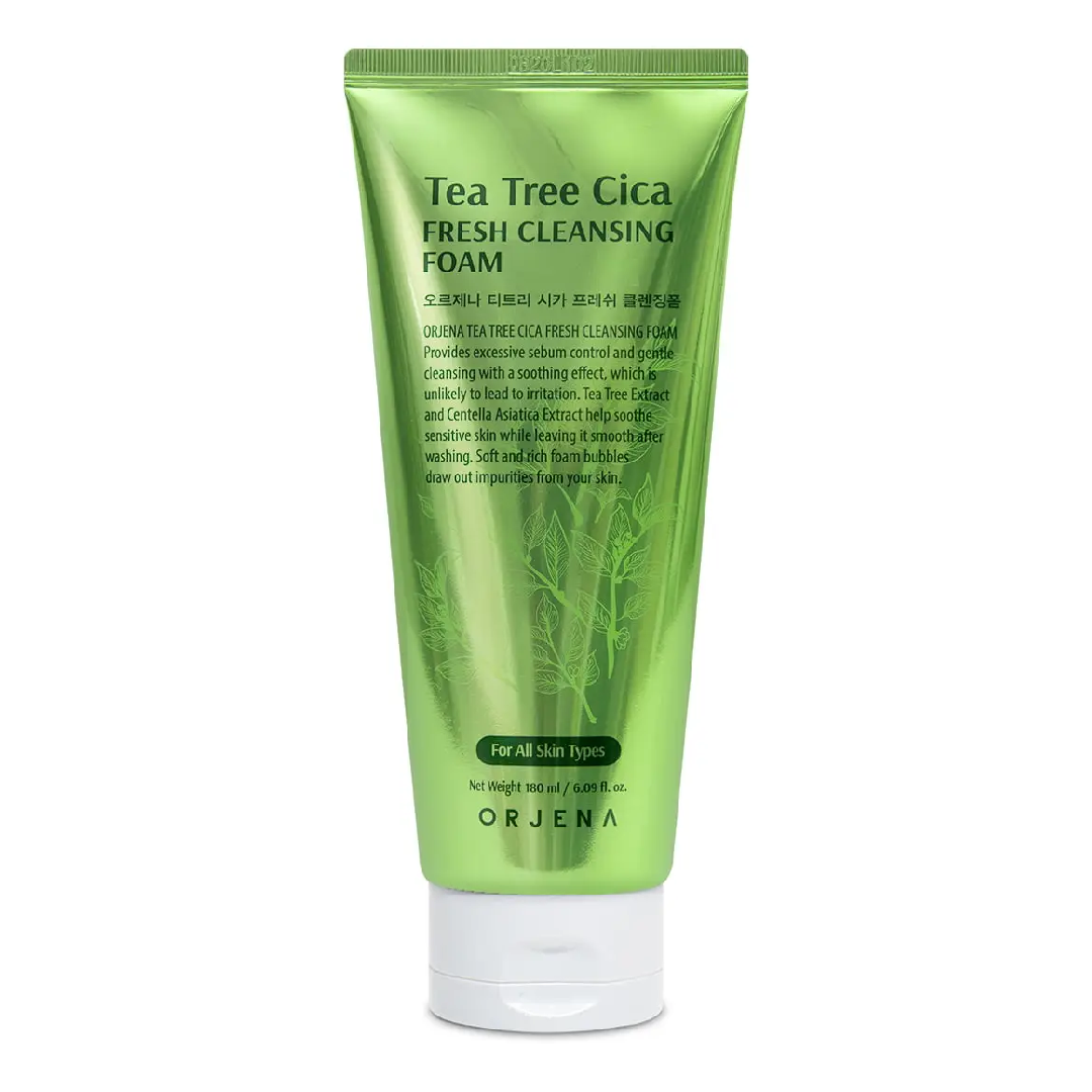 Spuma de curatare, Tea Tree Cica Fresh Cleansing Foam, 180ml, Orjena