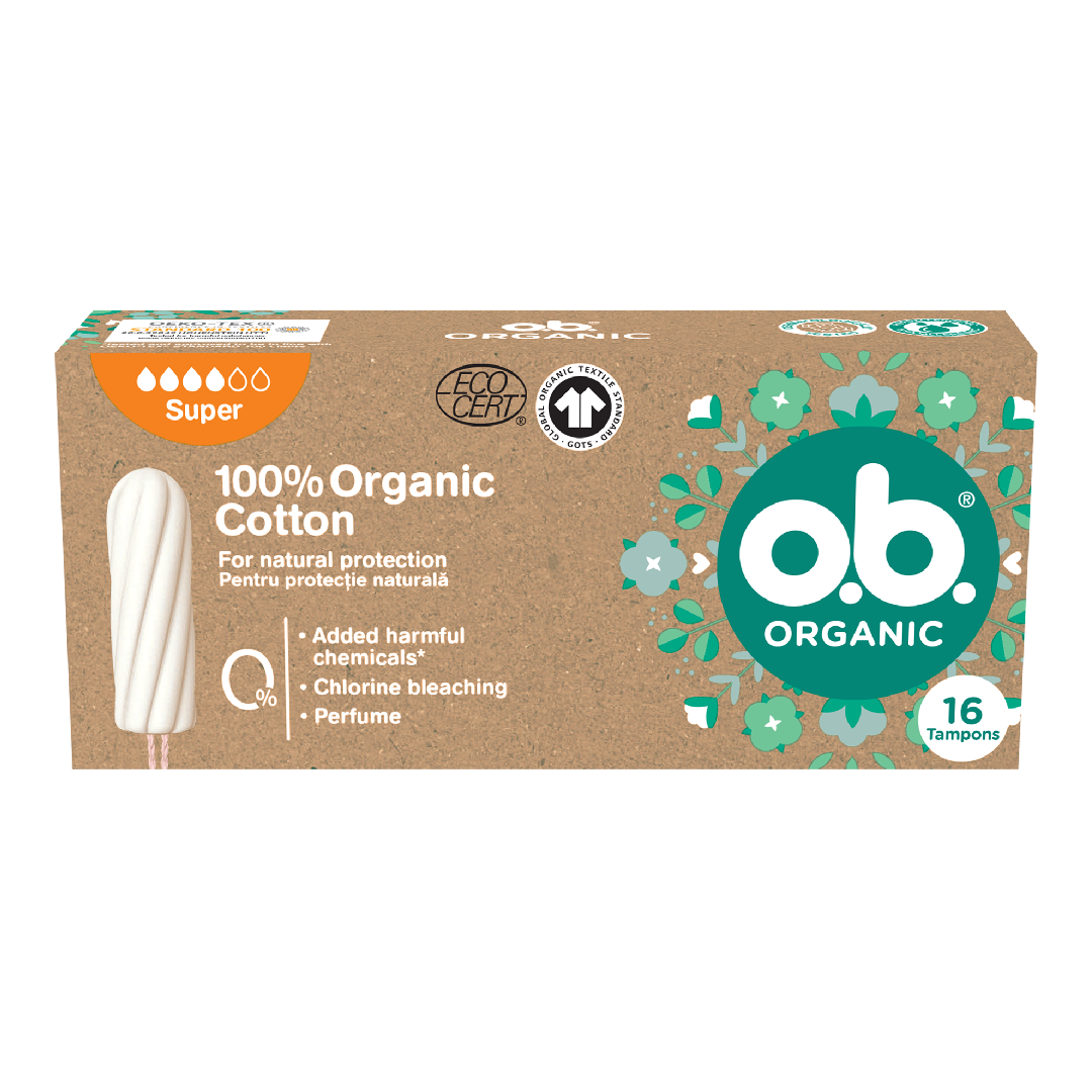 Tampoane Organic Super, 16 bucati, OB