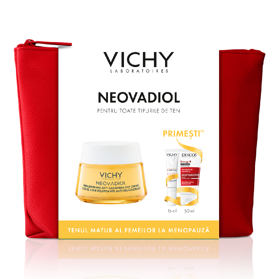 Trusă  Neovadiol Post-Menopause cremă de zi cu efect de refacere a lipidelor și redarea fermității 50ml, Vichy