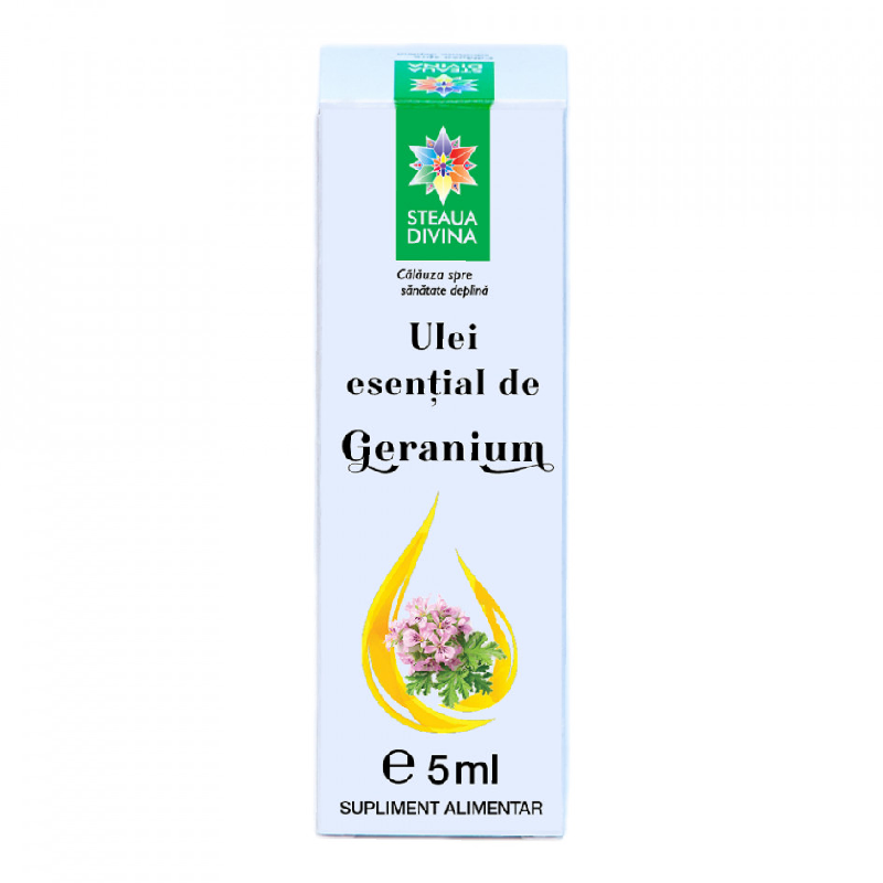 Ulei esential de Geranium, 5ml, Steaua Divina