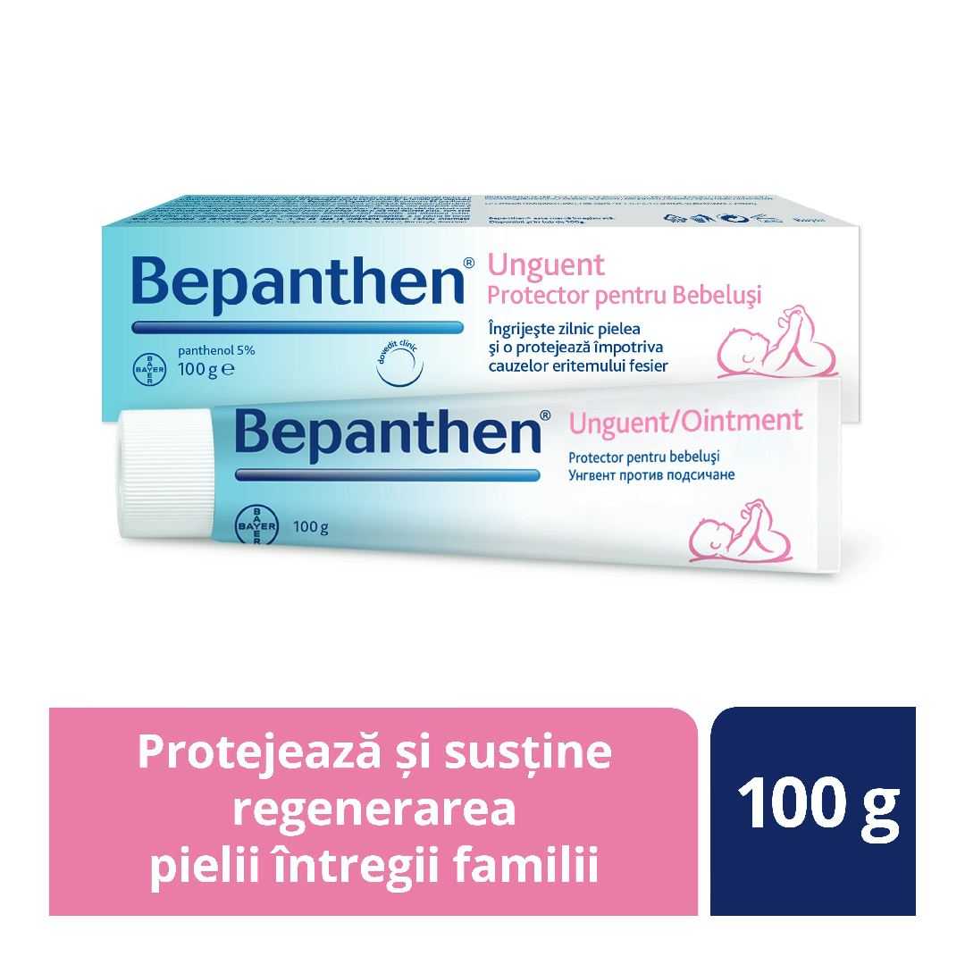 Unguent impotriva iritatiilor de scutec Bepanthen 5%, 100 g, Bayer