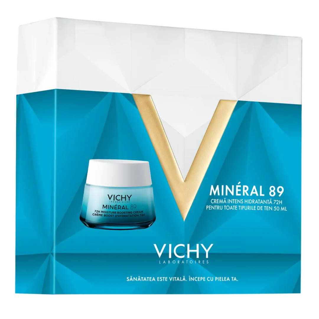 Set Crema intens hidratanta 72h pentru toate tipurile de ten Mineral 89, Vichy