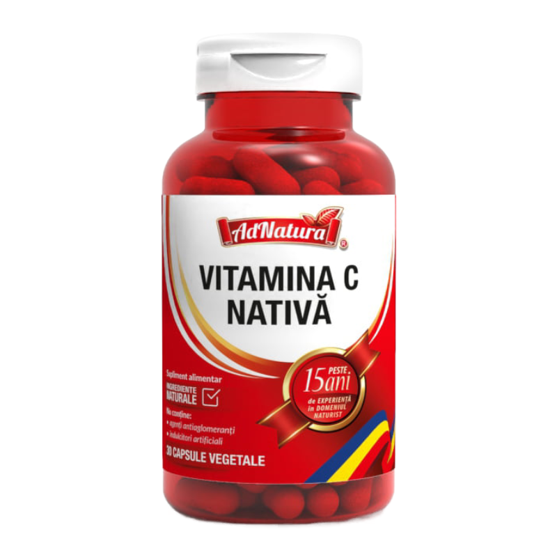 Vitamina C Nativa, 30 capsule, AdNatura