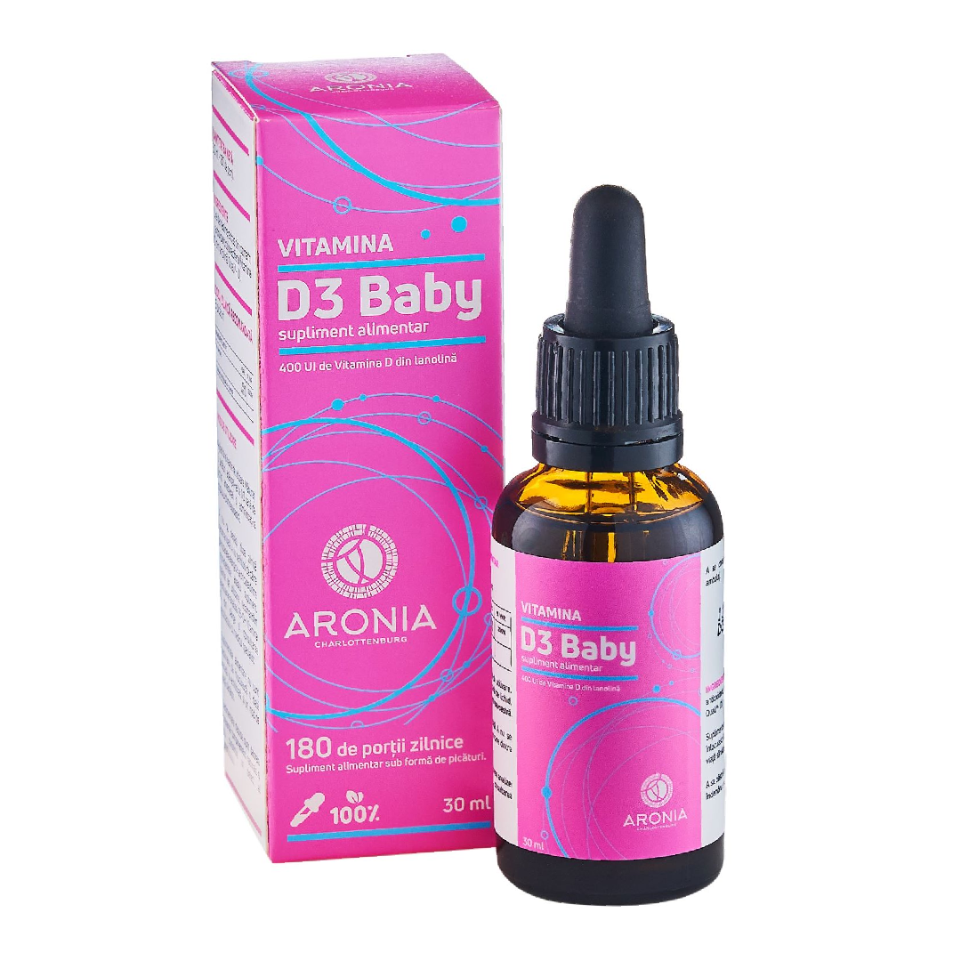 Vitamina D3 Baby 400 UI, 30ml, Aronia Charlottenburg