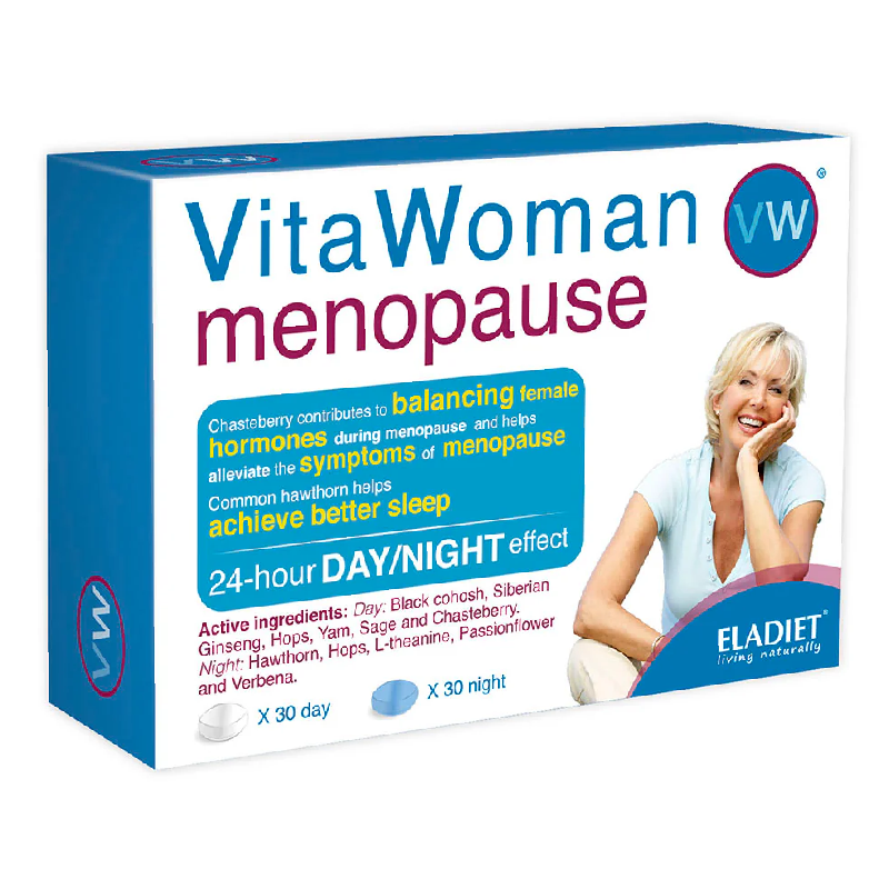 VitaWoman ameliorarea simptomelor menopauzei, 60 capsule, Eladiet