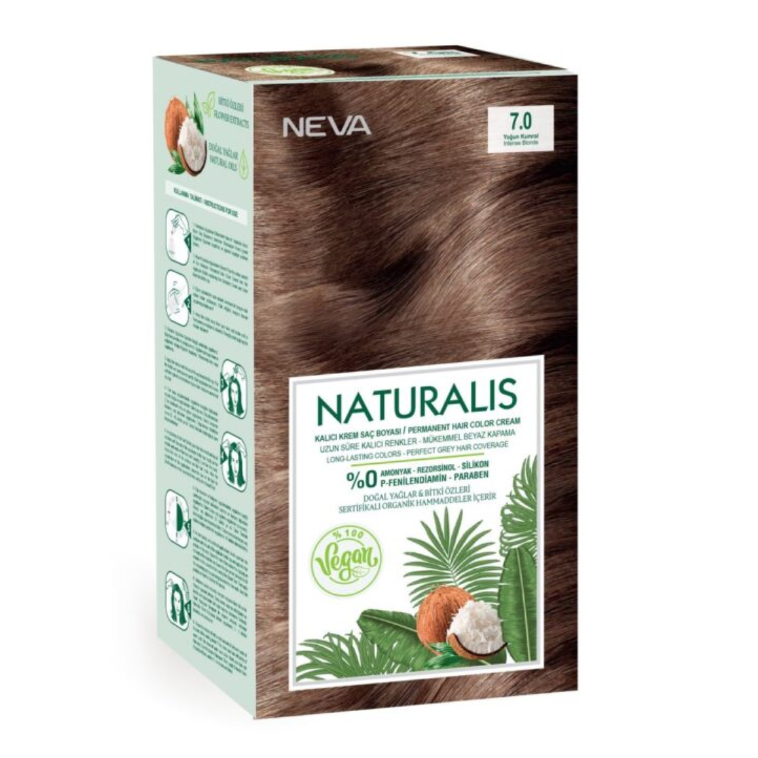 Vopsea de par Blond intens, 7.0 Naturalis, 150ml, Neva