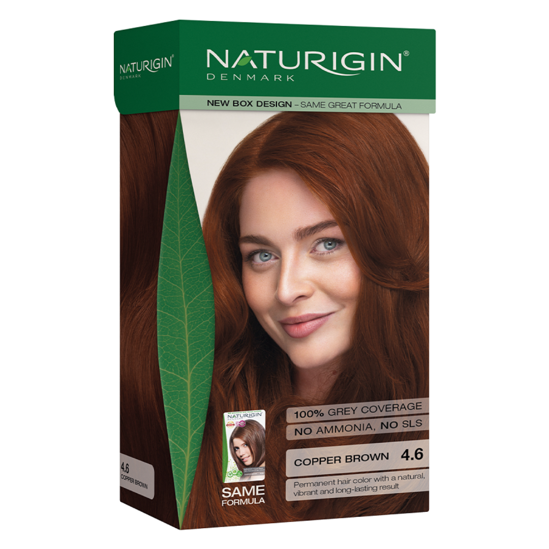 Vopsea pentru par nuanta 4.6 Copper Brown, 115 ml, Naturigin