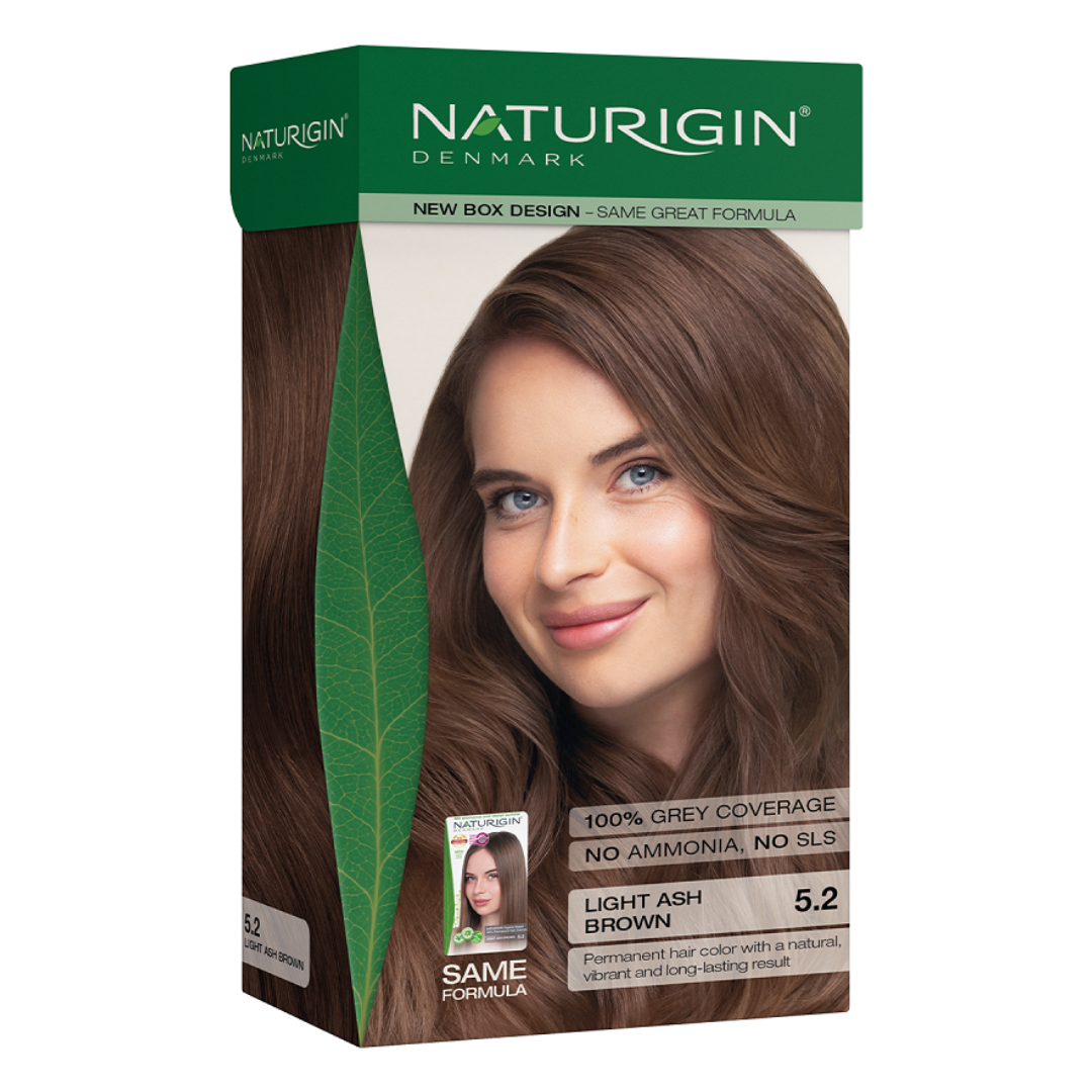 Vopsea pentru par nuanta 5.2 Light Ash Brown, 115 ml, Naturigin