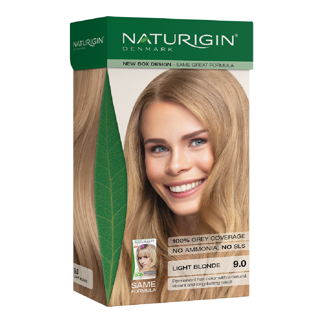 Vopsea pentru par nuanta 9.0 Light Blonde, 115ml, Naturigin